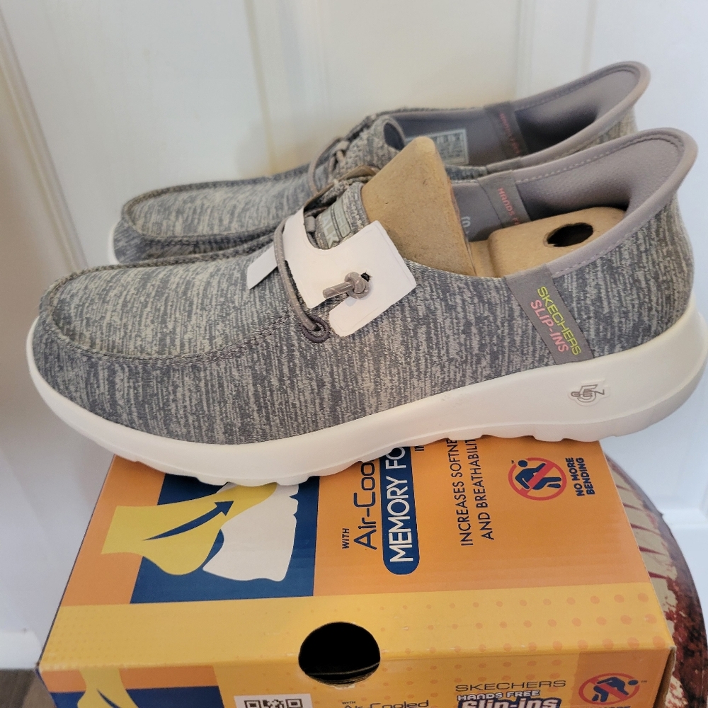 Skechers Gray Knit Slip-On Sneakers Brand new - Picture 3 of 4
